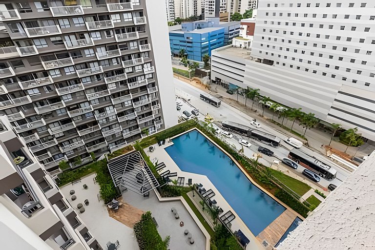 Apart 1 quarto 13º Piscina GYM Pq Ibira Wifi Rapid