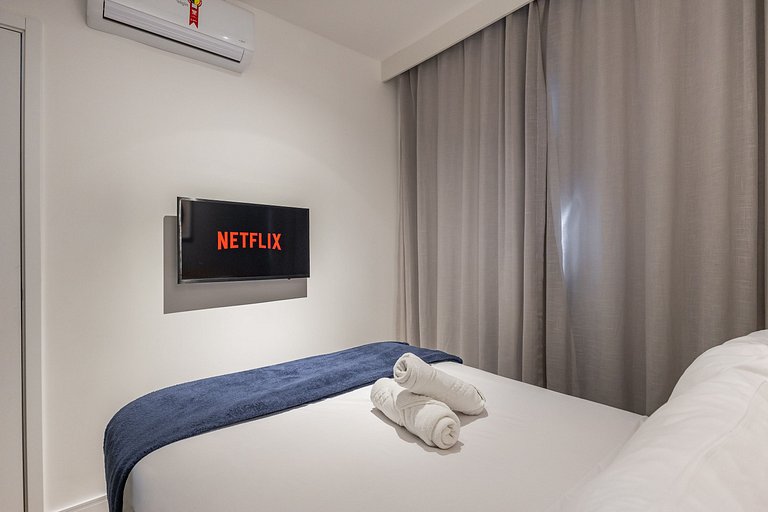 Apart 1 quarto 13º Piscina GYM Pq Ibira Wifi Rapid