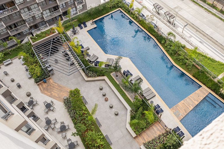 Apart 1 quarto 13º Piscina GYM Pq Ibira Wifi Rapid