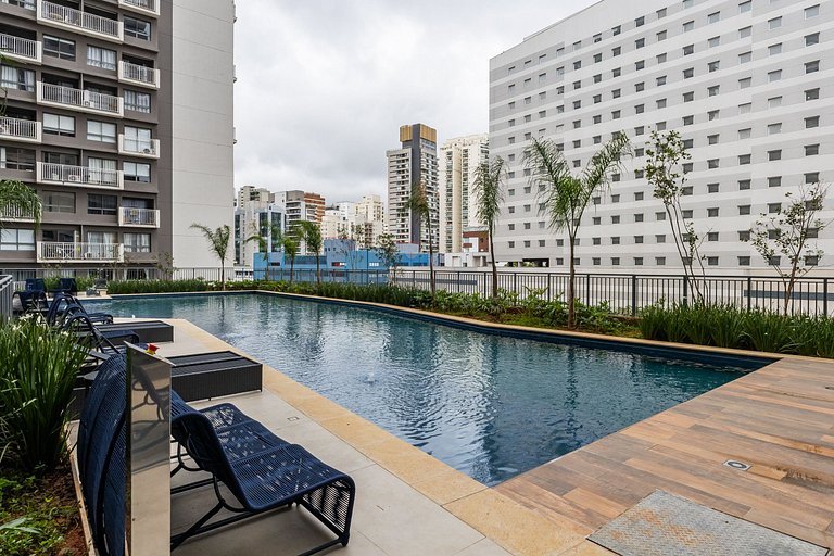 Apart 1 quarto 13º Piscina GYM Pq Ibira Wifi Rapid