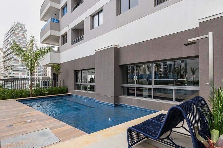 Apart 1 quarto 13º Piscina GYM Pq Ibira Wifi Rapid