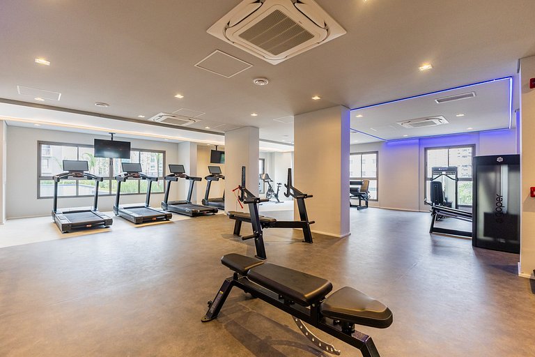 Apart 1 quarto 13º Piscina GYM Pq Ibira Wifi Rapid