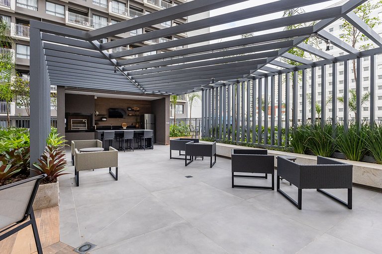 Apart 1 quarto 13º Piscina GYM Pq Ibira Wifi Rapid