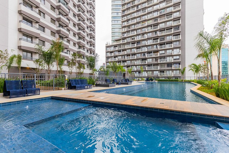 Apart 1 quarto 13º Piscina GYM Pq Ibira Wifi Rapid