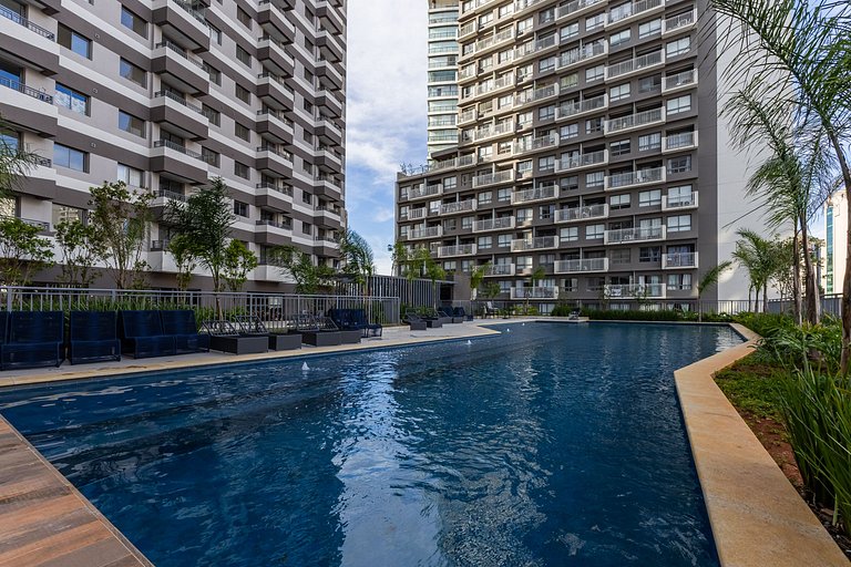 Apart 1 quarto 13º Piscina GYM Pq Ibira Wifi Rapid