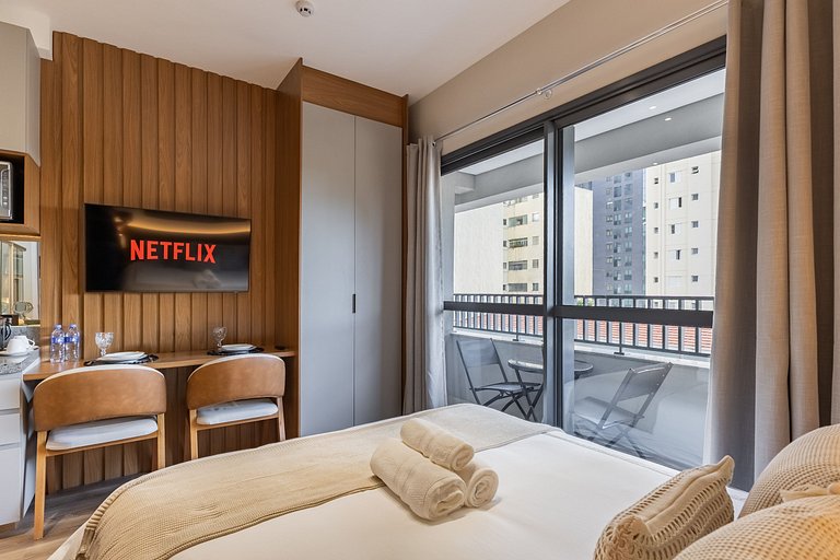 Studio Brooklin Premium 300m metrô, px Morumbis